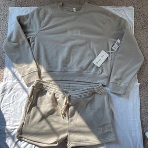 matching sweatshirt and shirt set